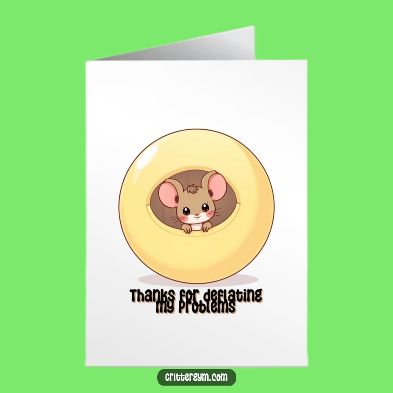Free Printable Thank You Card: Mouse Thanks You, Funny Downloadable Gift from Unexpected Places