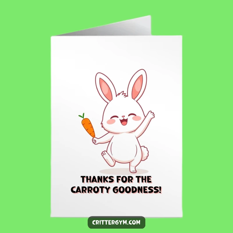 Free Printable Thank You Card: Bunny Yoga Pose, Funny Downloadable Appreciation Gift
