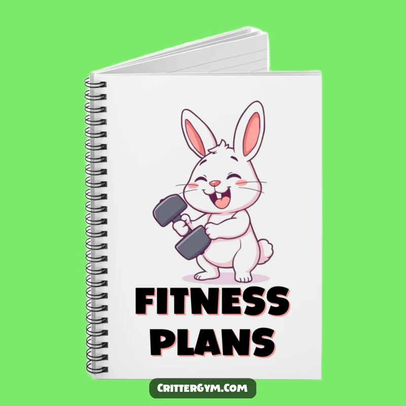 Funny Rabbit Gym Notebook: Workout Journal, Perfect Funny Gift