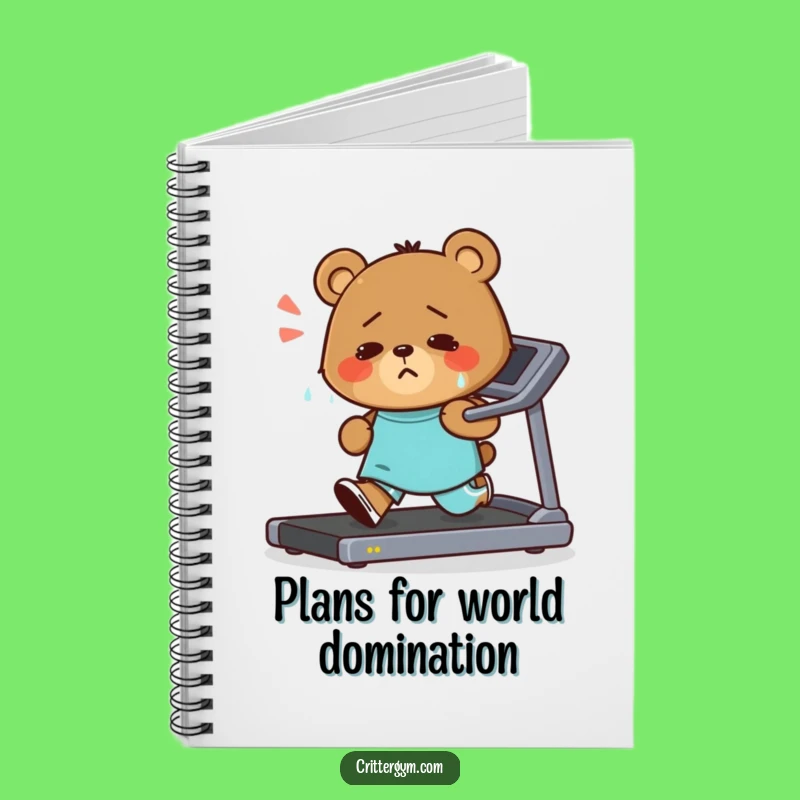 Funny Bear Treadmill Notebook: Hilarious Journal for Workout Goals & Ideas
