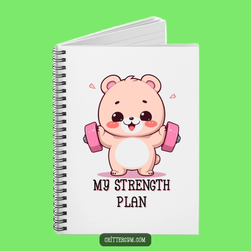 Funny Bear Workout Notebook: Gym Log, Perfect Journal for Fitness Goals