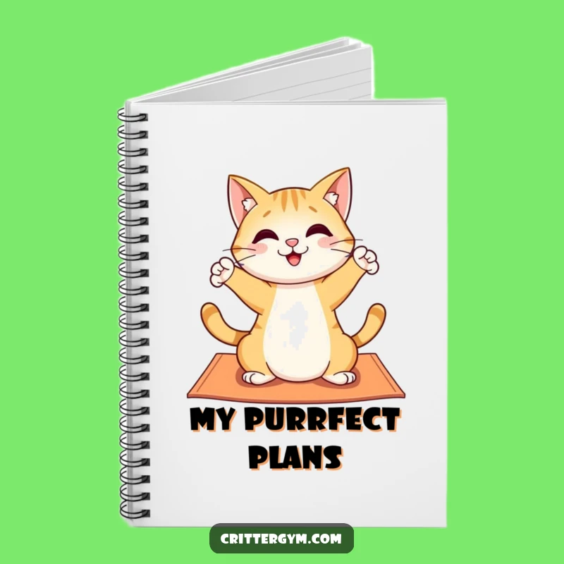 Funny Cat Yoga Notebook: Journal Your Thoughts with Hilarious Feline Art