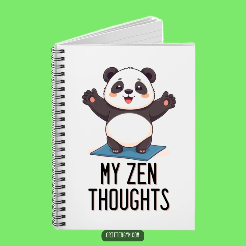Funny Chubby Panda Yoga Headstand Notebook: Jot Down Peaceful Thoughts, Unique Funny Gift