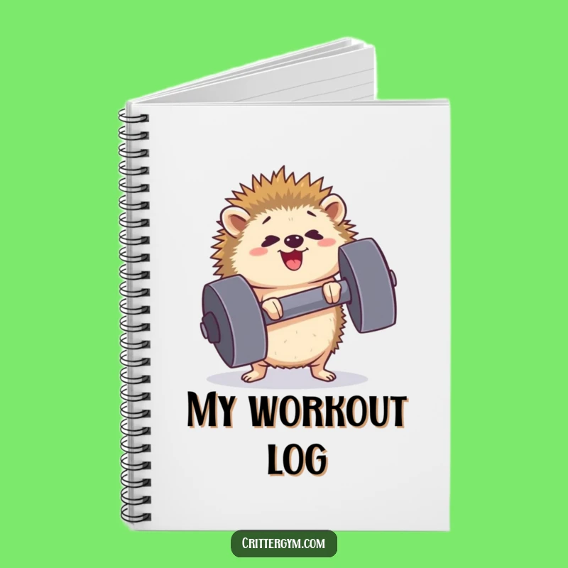 Funny Hedgehog Notebook: Jot Down Goals with This Gym Effort Cover