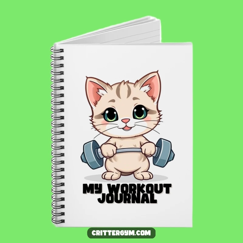 Funny Kitten Fitness Notebook: Jot Down Your Goals with Gym Pride