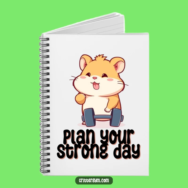 Funny Hamster Notebook: Energetic Gym Journal, a Perfect Funny Gift for Fitness Lovers!