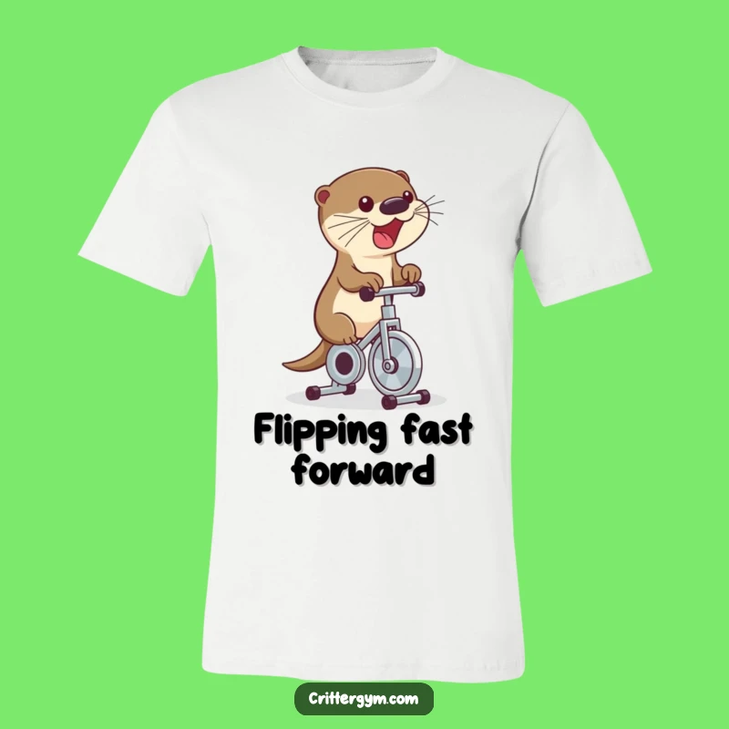 Funny Otter Bike T-Shirt: Hilarious Workout Tee for Active Fun
