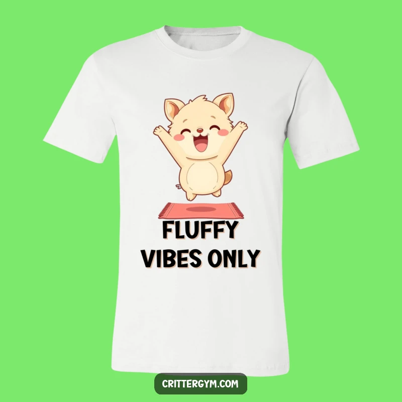 Funny Yoga Tee: Fluffy Animal Bouncing, Hilarious Activewear Gift for Fitness Fun