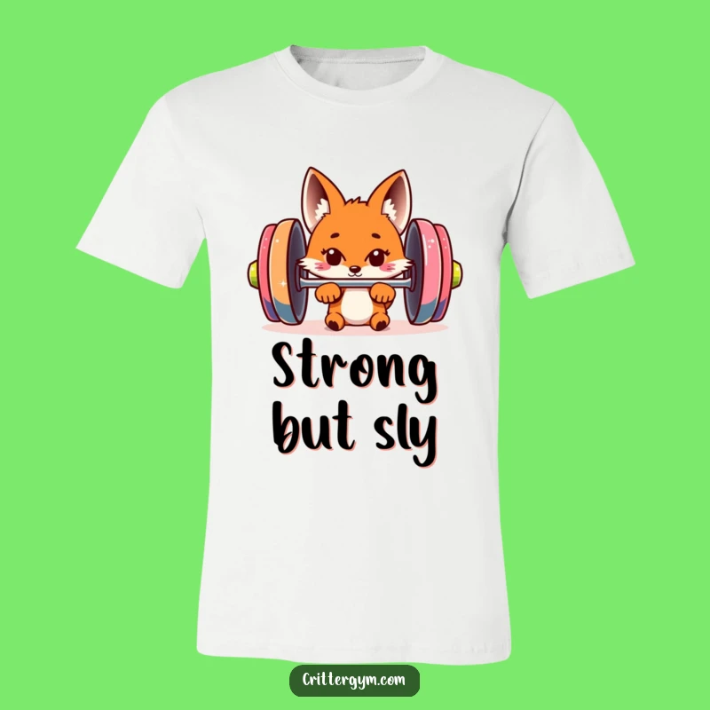 Funny Fox Barbell T-Shirt: Lift Your Spirits with This Hilarious Gym Tee
