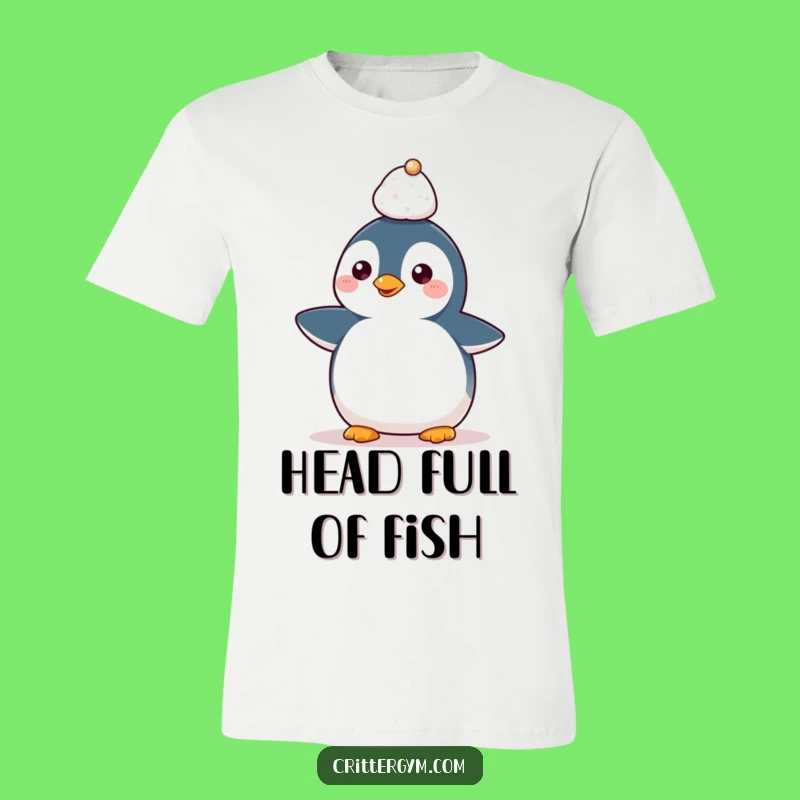 Funny Kawaii Penguin Head Weight T-Shirt: Hilarious Tee for the Perfectly Unbalanced