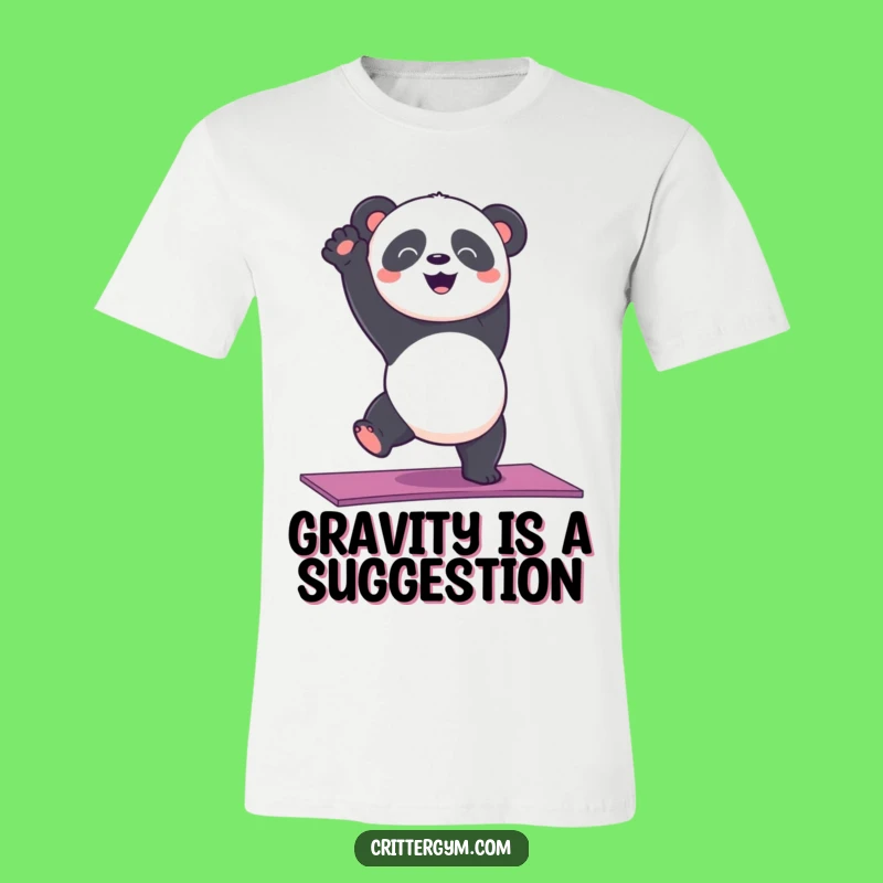 Funny Panda Yoga T-Shirt: Hilarious Handstand Design for Casual Wear