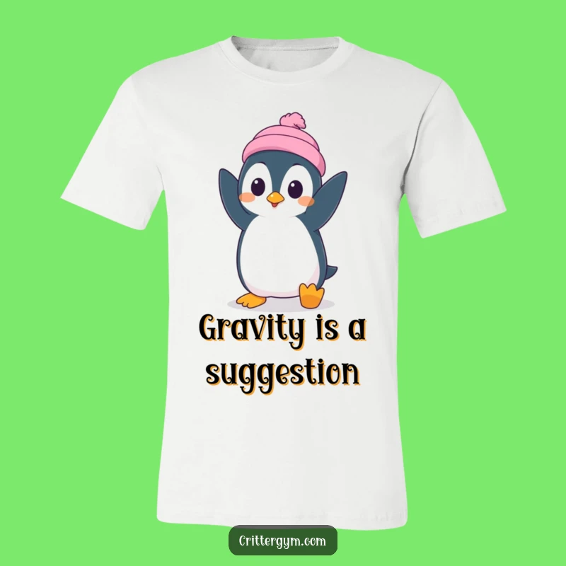 Funny Penguin Handstand T-Shirt - Silly Balance Tee for Jokers