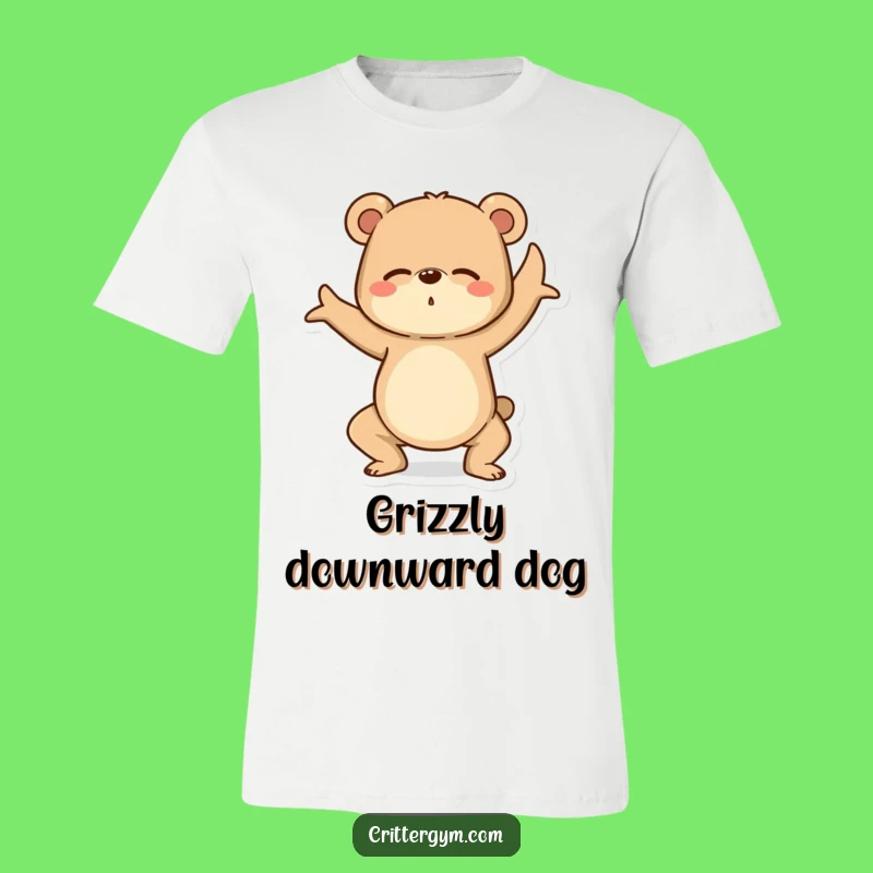 Funny Yoga Bear T-Shirt: Hilarious Gift for Gym Struggles & Workout Humor