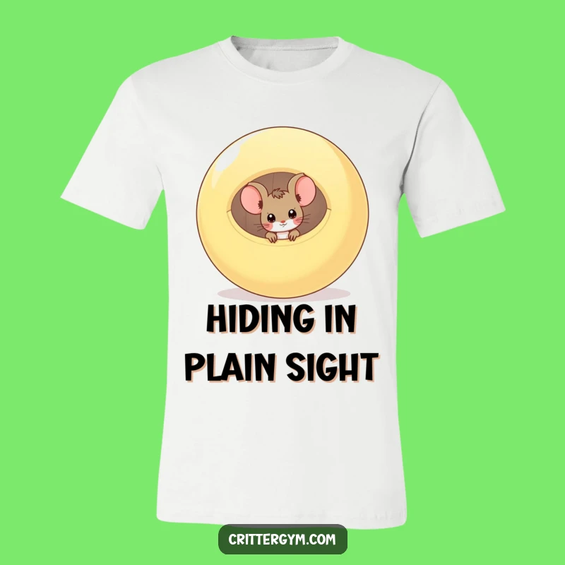 Funny Mouse Exercise Ball T-Shirt: Hilarious Peek-a-Boo Tee for Active Folks