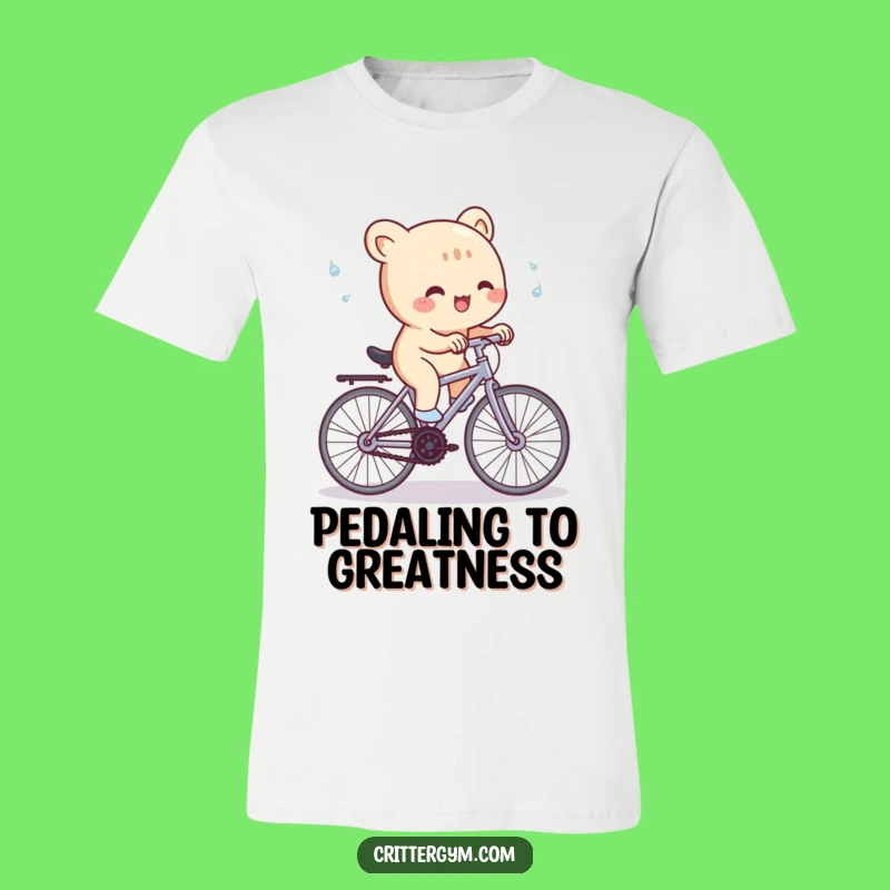 Funny Cycling Tee: Creature on Bike, Hilarious Workout Shirt for Dedicated Athletes