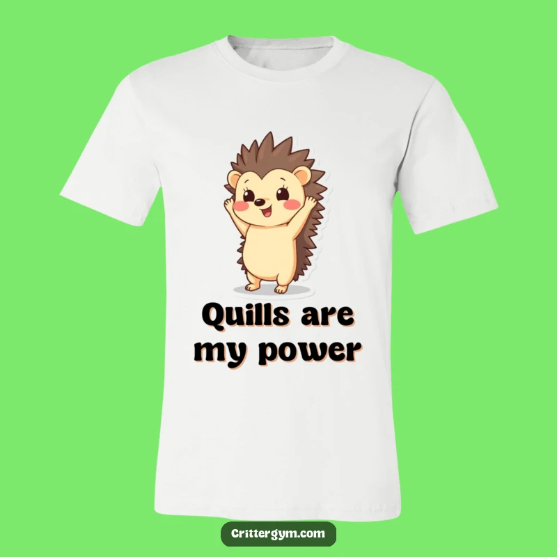 Funny Hedgehog Handstand T-Shirt: Wear Your Balance with This Hilarious Quills Tee