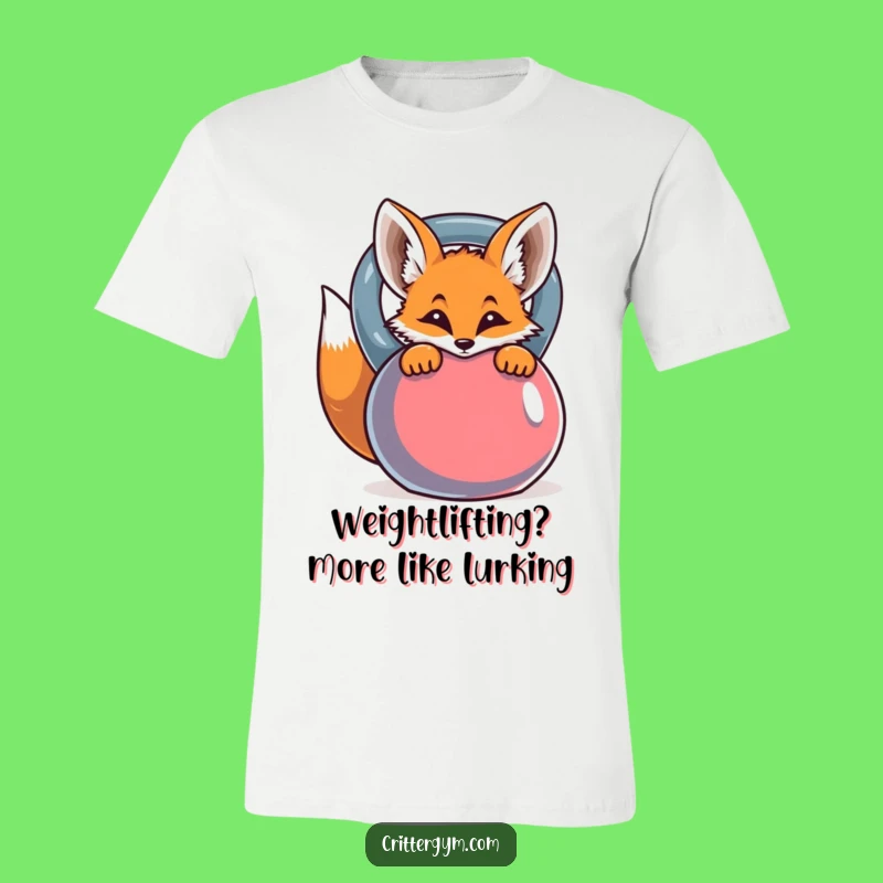 Funny Curious Fox Kettlebell T-Shirt - Your Go-To Comfy & Hilarious Tee!