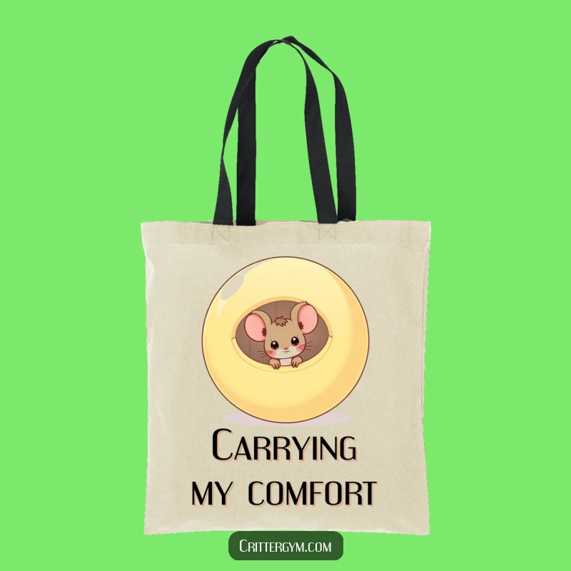 Funny Mouse Exercise Ball Tote Bag: Carry Your Gear with Playful Curiosity