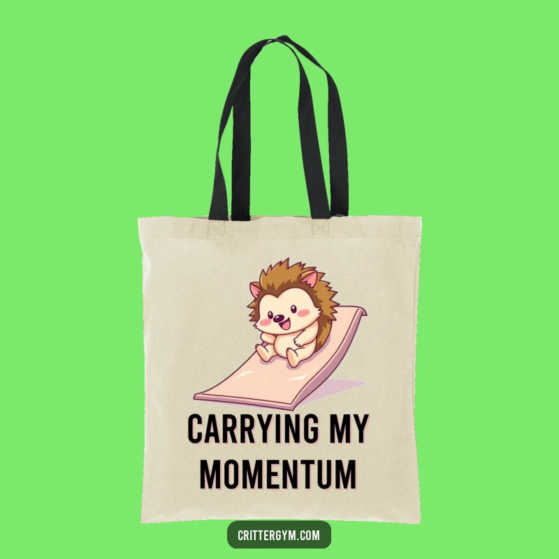 Funny Hedgehog Tote Bag: Carry Your Fun with a Happy Roll