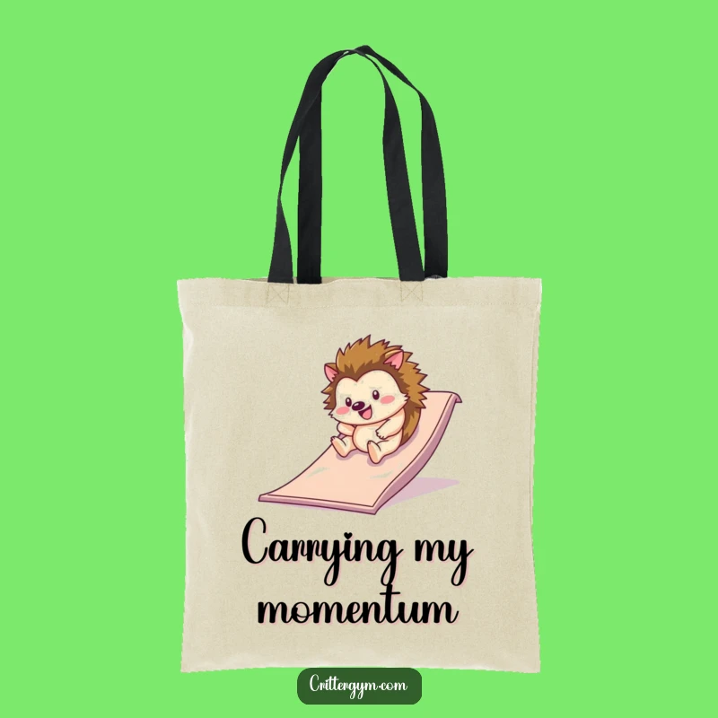 Funny Hedgehog Slide Tote Bag: Carry Your Gear with Playful Charm