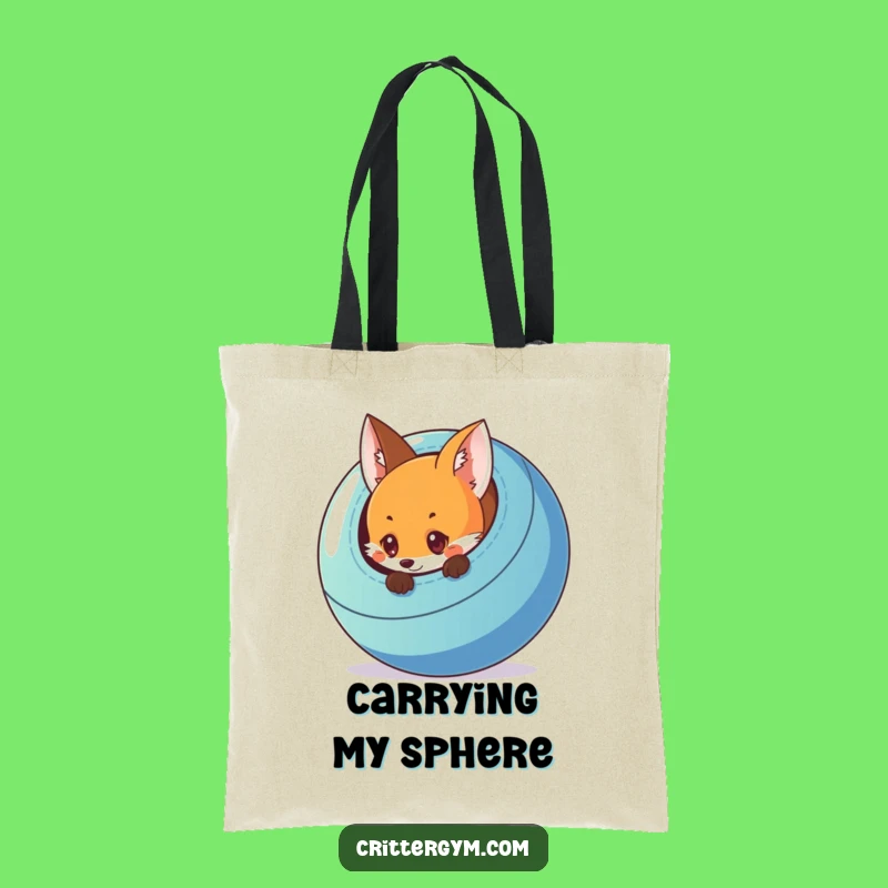 Funny Fox Exercise Ball Tote Bag: Carry Your Playful Spirit