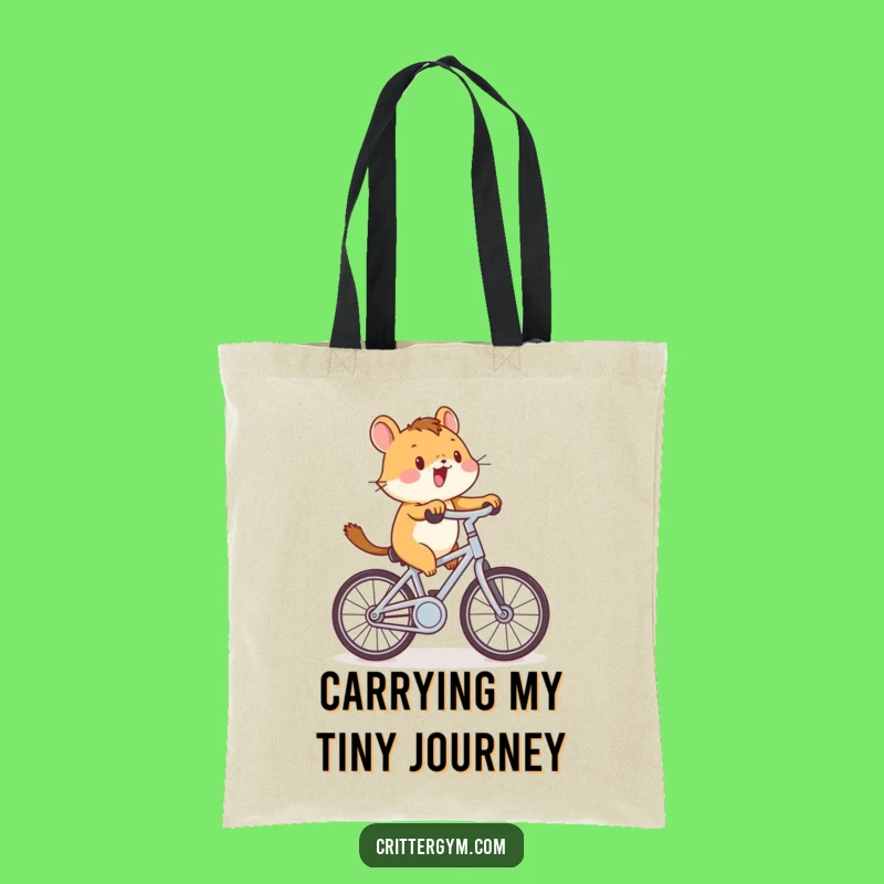 Funny Critter Cycling Tote Bag: Pedal-Powered Practicality & Style!