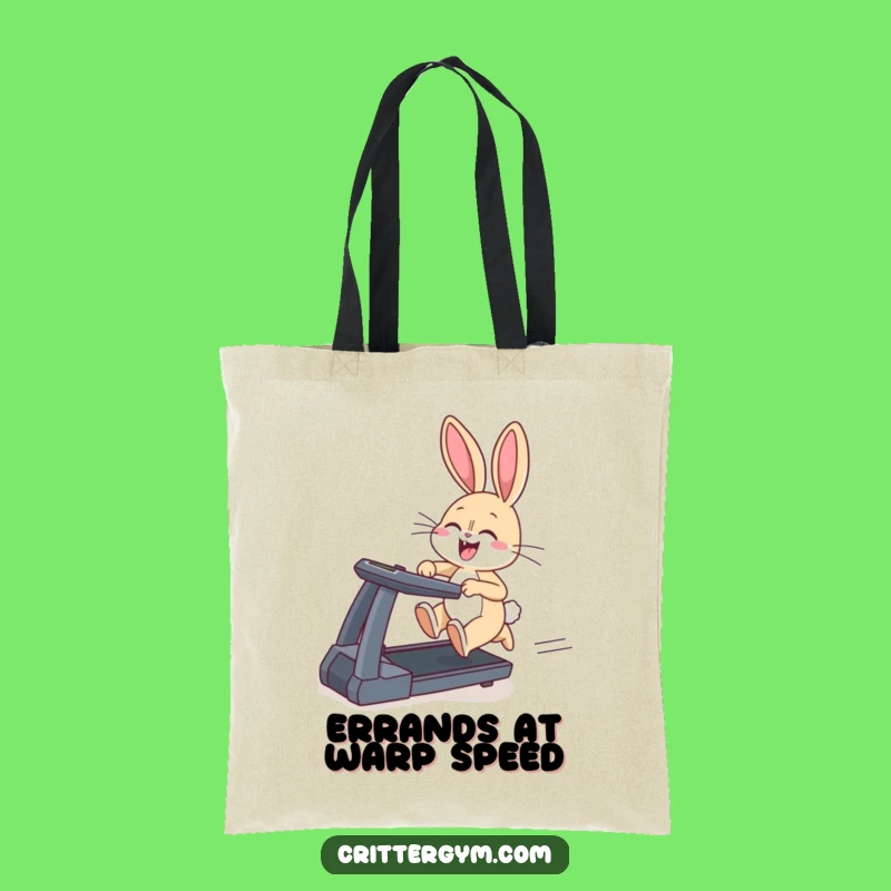 Funny Bunny Treadmill Tote Bag: Carry Your Enthusiasm with Style