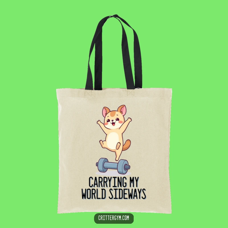 Funny Handstand Animal Tote Bag: Stylish & Hilarious Gym Accessory Gift!