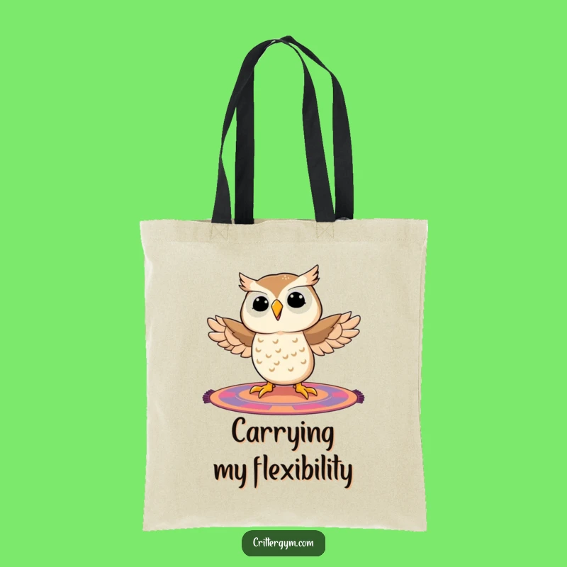 Funny Owl Splits Tote Bag: Carry Your Laughs & Yoga Gear with This Hilarious Gift