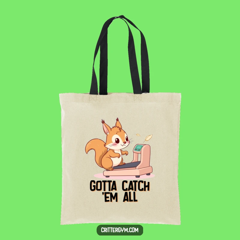 Funny Squirrel Treadmill Tote: Carry Your Laughs with This Quirky and Practical Gift Bag