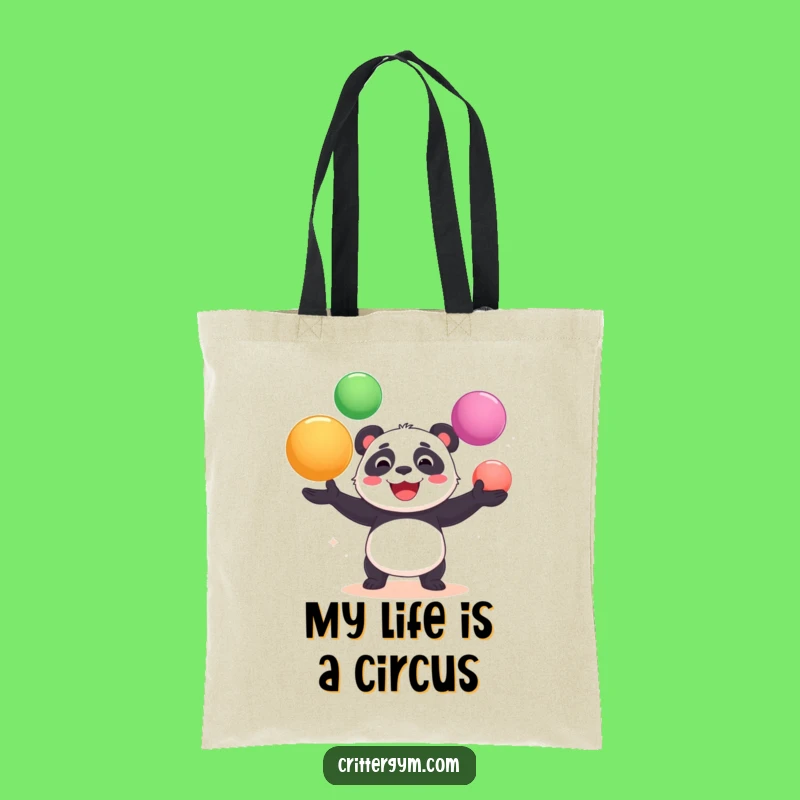 Funny Panda Yoga Ball Tote Bag: Carry Your Laughs in Style Anywhere